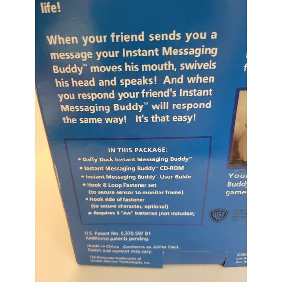 Vintage Looney Tunes Instant Message Buddy Talking Daffy Duck - Picture 7 of 10
